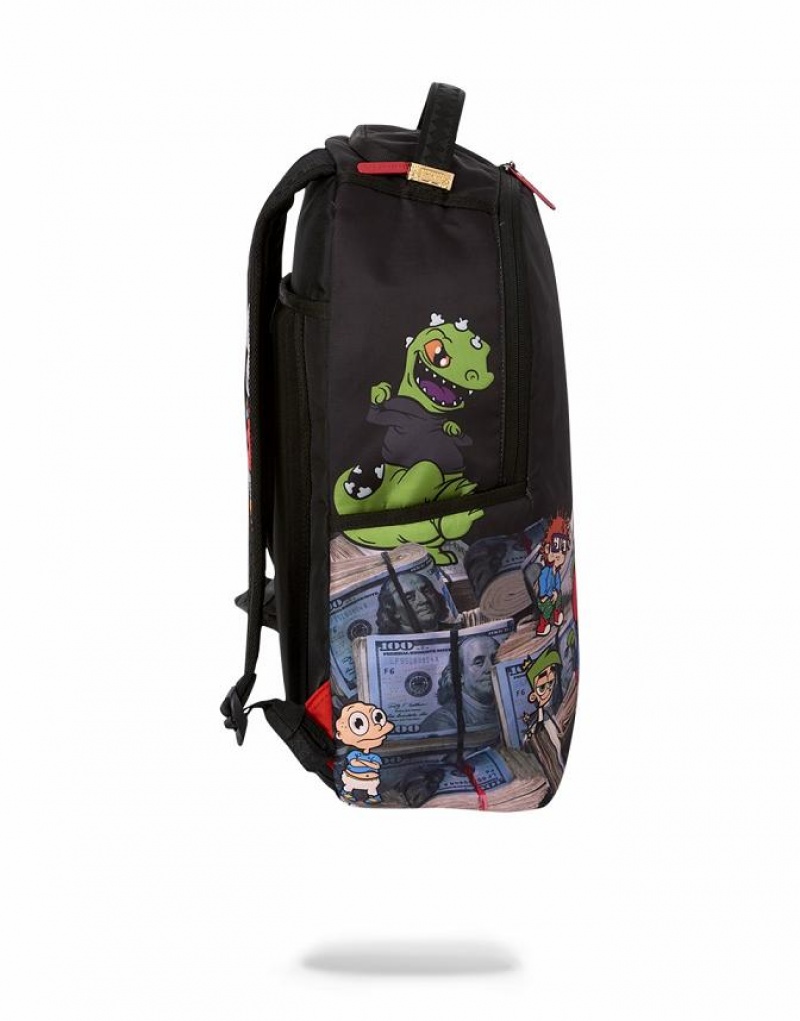 Black Men's Sprayground 90's Nick Backpacks | XFEM19274