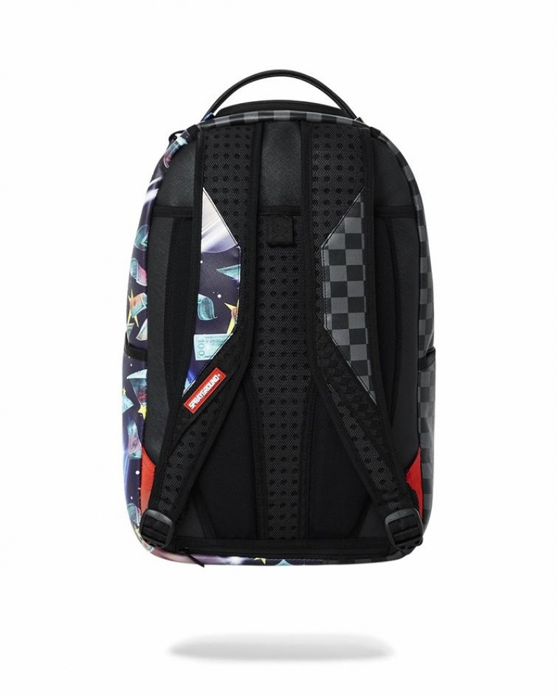 Black Men's Sprayground Astromane Backpacks | WNHX19348