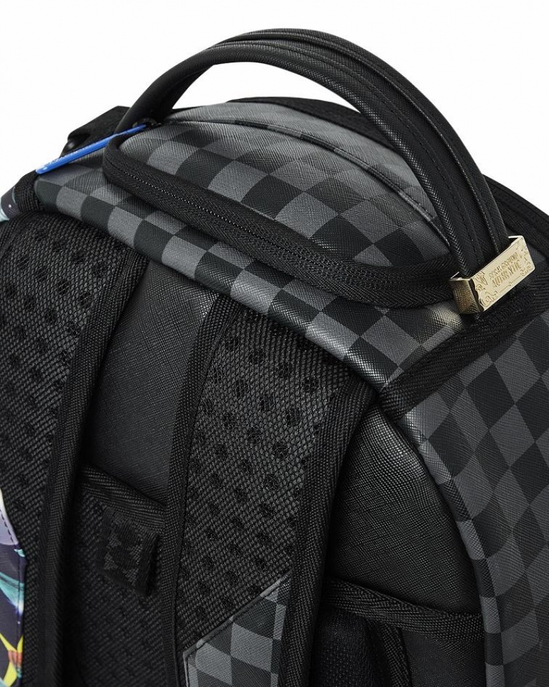 Black Men's Sprayground Astromane Backpacks | WNHX19348