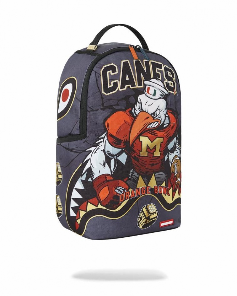 Black Men's Sprayground Canes Muscle Backpacks | SHAT12648