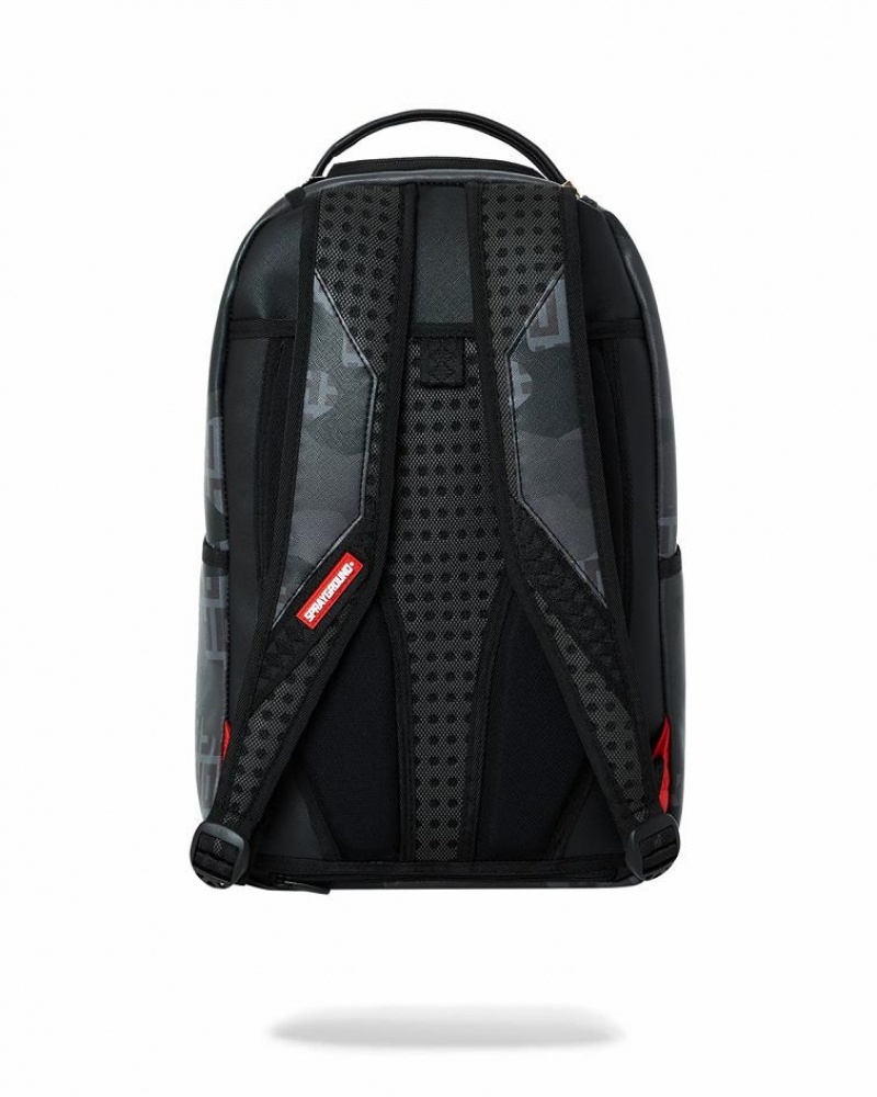 Black Men's Sprayground Casper Hiding In Plain Sight Backpacks | YDKJ87029