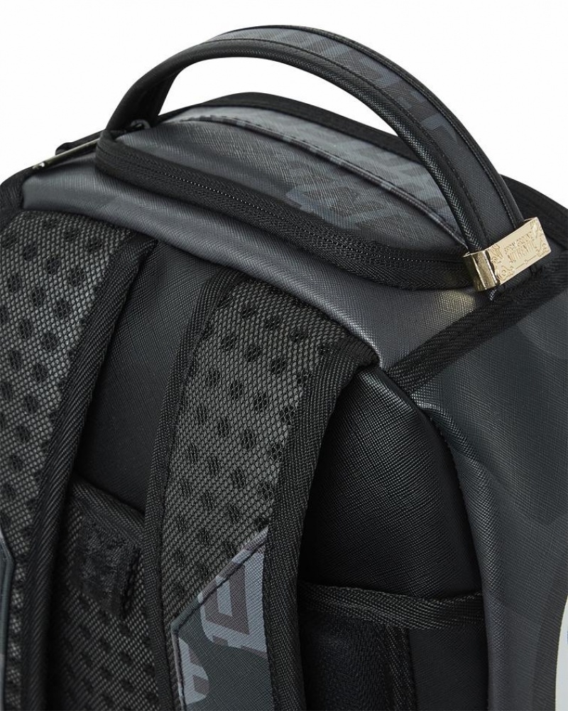 Black Men's Sprayground Casper Hiding In Plain Sight Backpacks | YDKJ87029