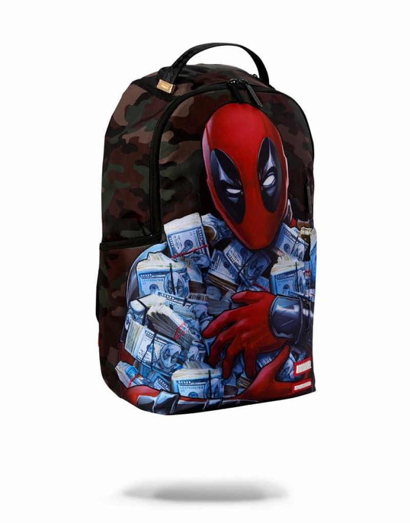 Black Men's Sprayground Deadpool Backpacks | ONYQ84325