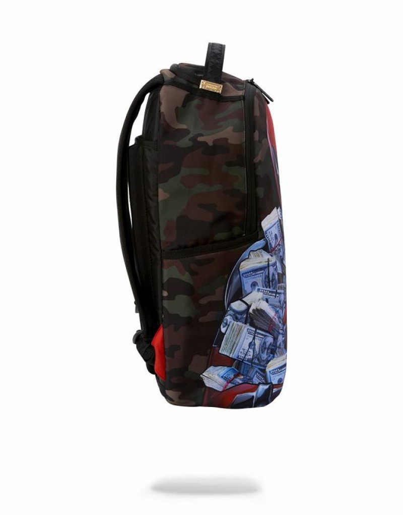 Black Men's Sprayground Deadpool Backpacks | ONYQ84325