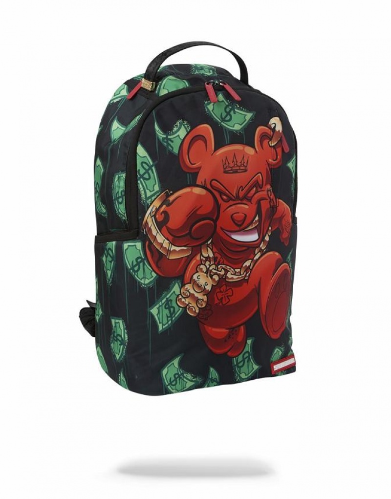 Black Men's Sprayground Diablo Bear Backpacks | JVYU32510