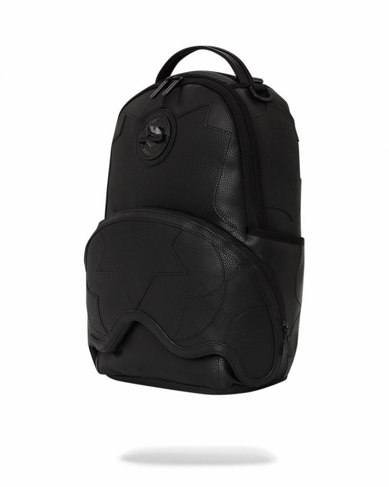 Black Men's Sprayground Heavy Metal Shark Backpacks | ZEYN08652