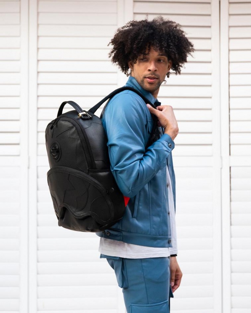 Black Men's Sprayground Heavy Metal Shark Backpacks | ZEYN08652