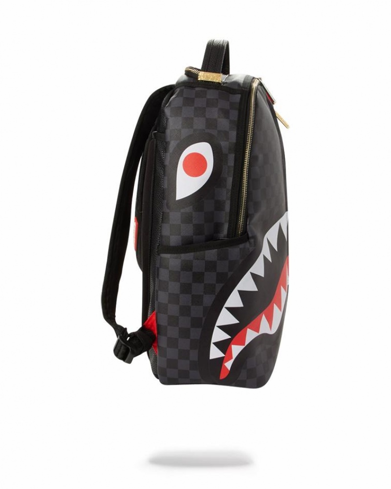 Black Men's Sprayground Italia Diviso Backpacks | WJKN49086