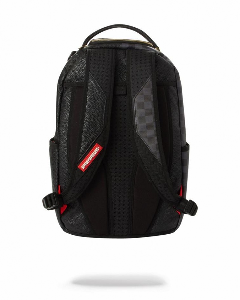 Black Men's Sprayground Italia Diviso Backpacks | WJKN49086