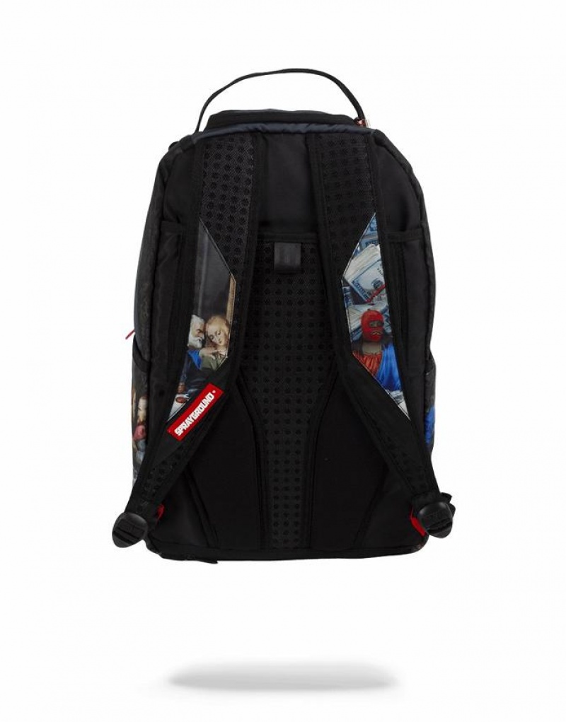 Black Men's Sprayground Last Pay Out Backpacks | IOTF47398