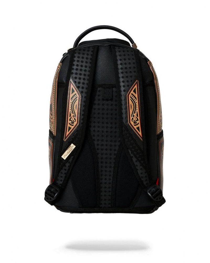 Black Men's Sprayground Luck You Backpacks | XPDR36045