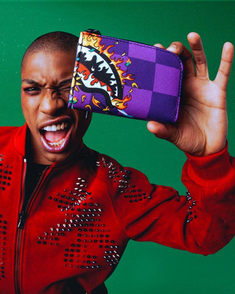 Black Men's Sprayground Mad Scientist Wallets | SXFM94087