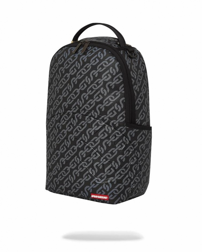 Black Men's Sprayground Magnetic Pulse Backpacks | QTRG29503