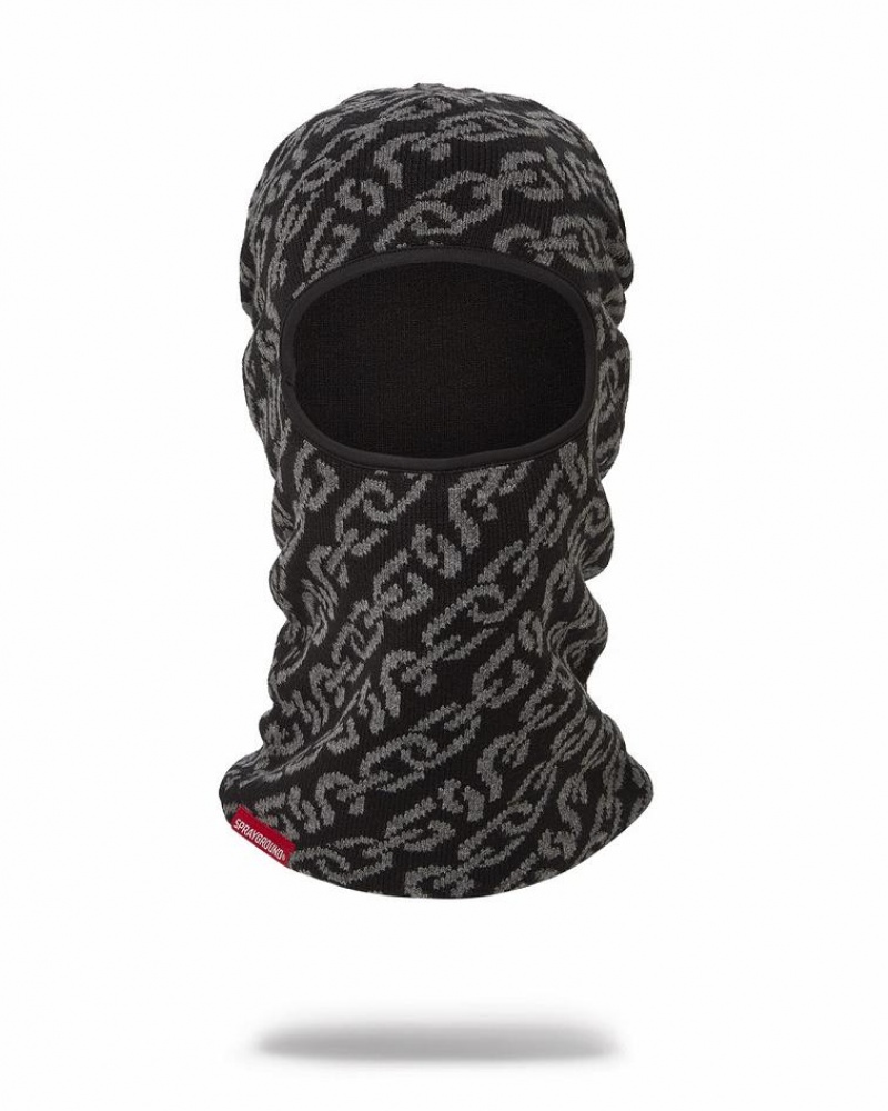 Black Men\'s Sprayground Magnetic Pulse Ski Mask | MCYU27195