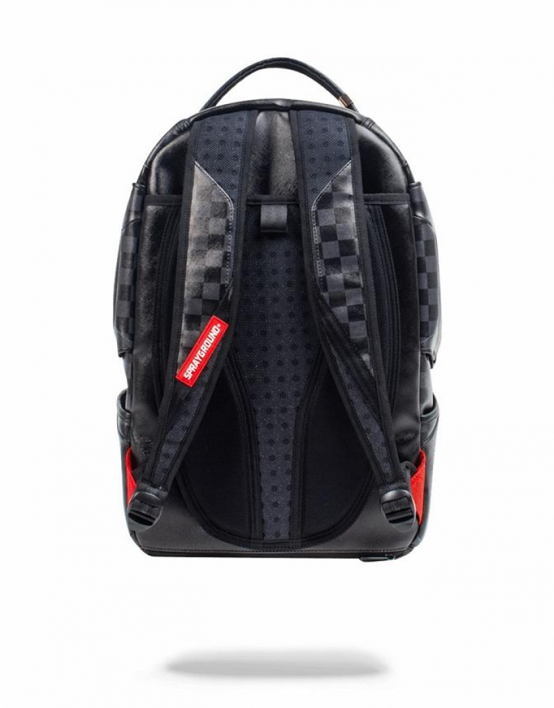 Black Men's Sprayground Marcelo Soccer King Backpacks | BYIQ05841