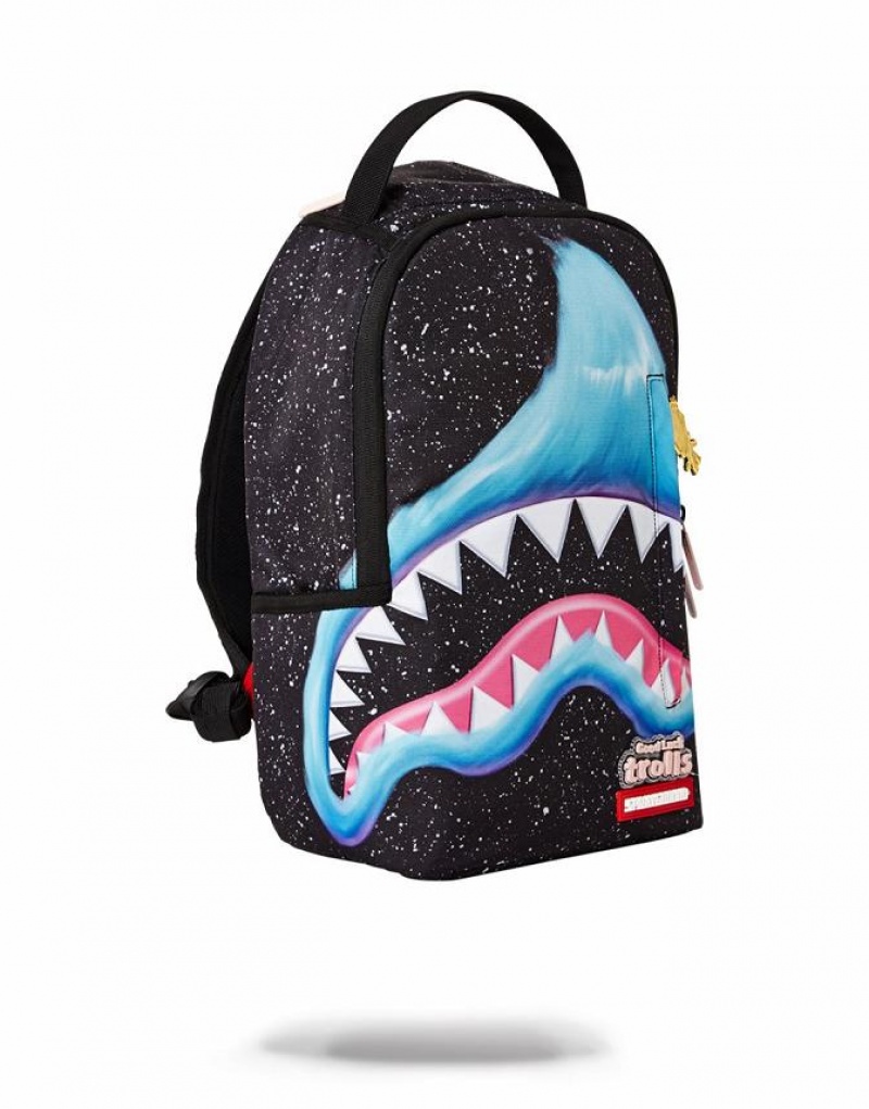 Black Men's Sprayground Mini Troll Fury Backpacks | FQOH45738