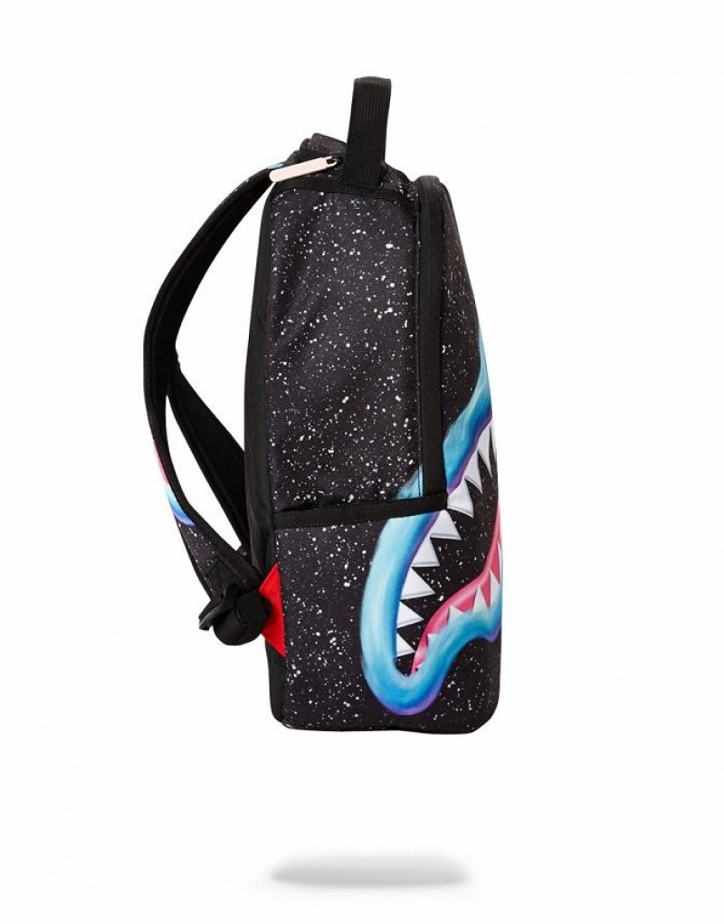 Black Men's Sprayground Mini Troll Fury Backpacks | FQOH45738