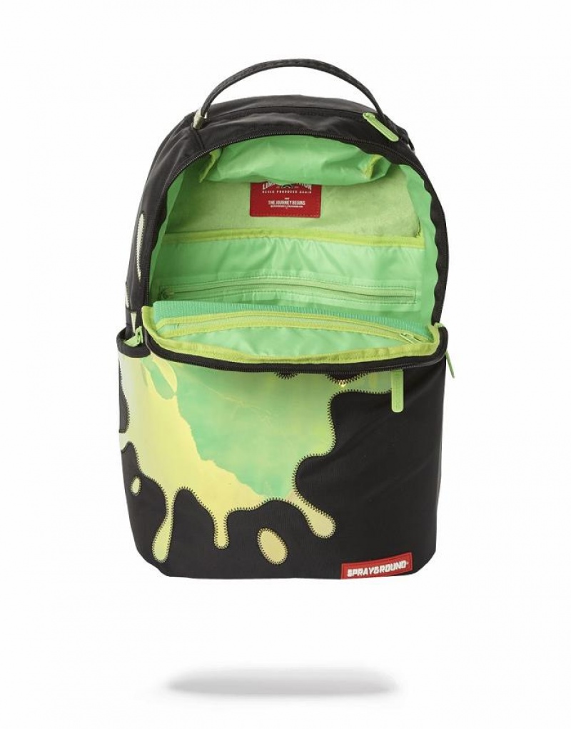 Black Men's Sprayground Mirror Reflective Splat Backpacks | JNHU01924