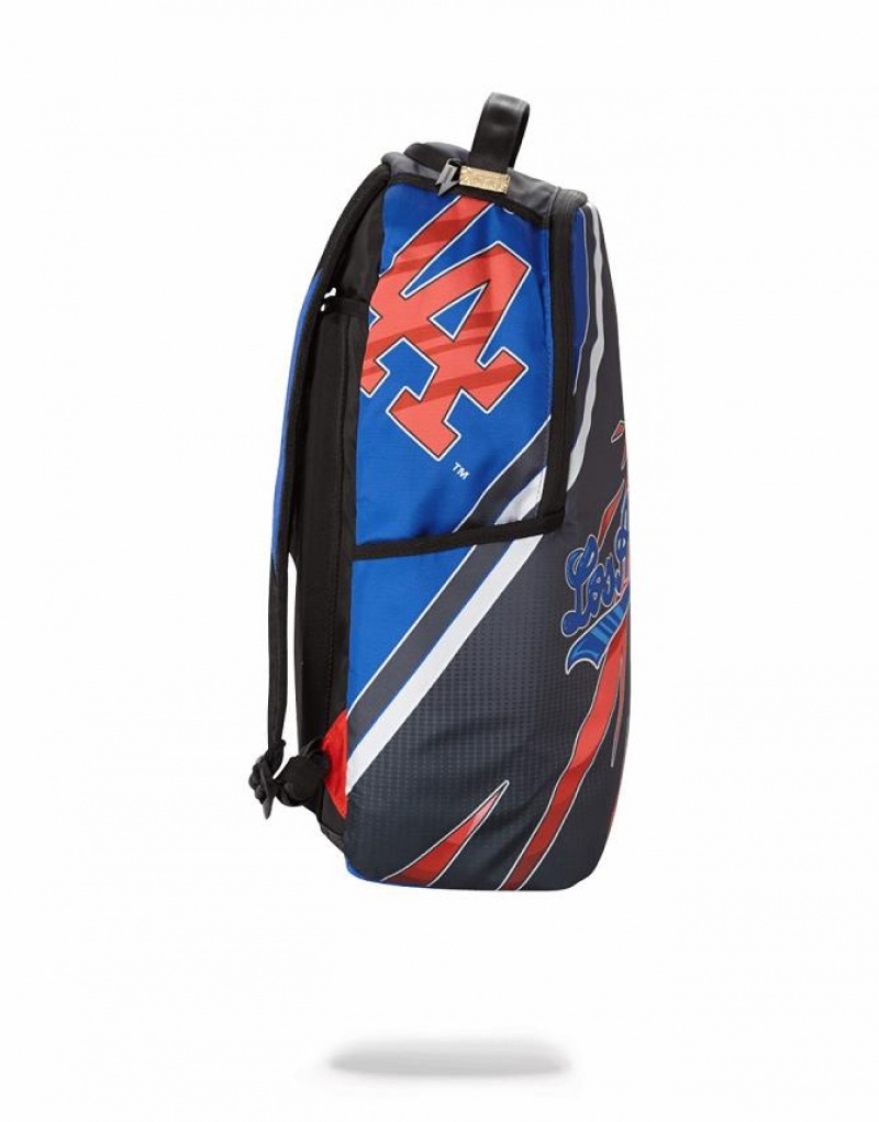 Black Men's Sprayground Mlb La Dodgers Backpacks | KWAV38594