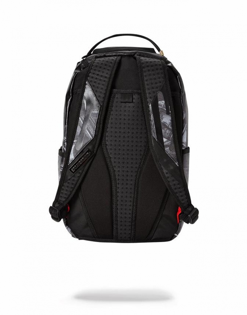 Black Men's Sprayground Money Drips Backpacks | DYEJ04921