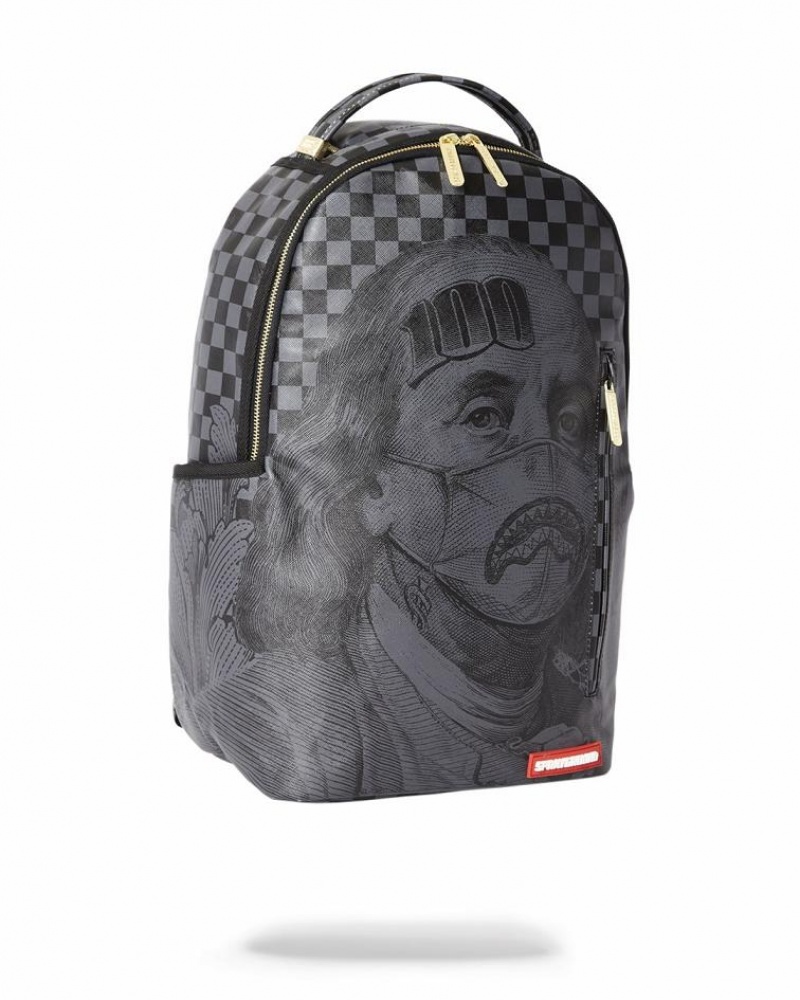 Black Men's Sprayground My Name Dlx Backpacks | KGHV10634