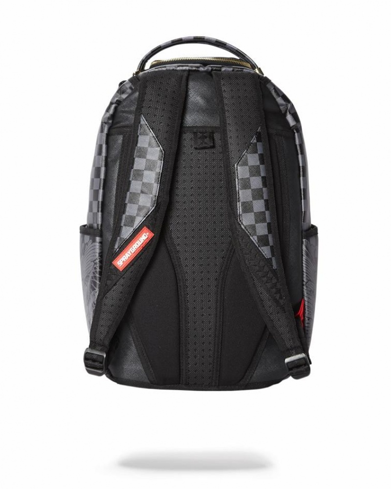 Black Men's Sprayground My Name Dlx Backpacks | KGHV10634