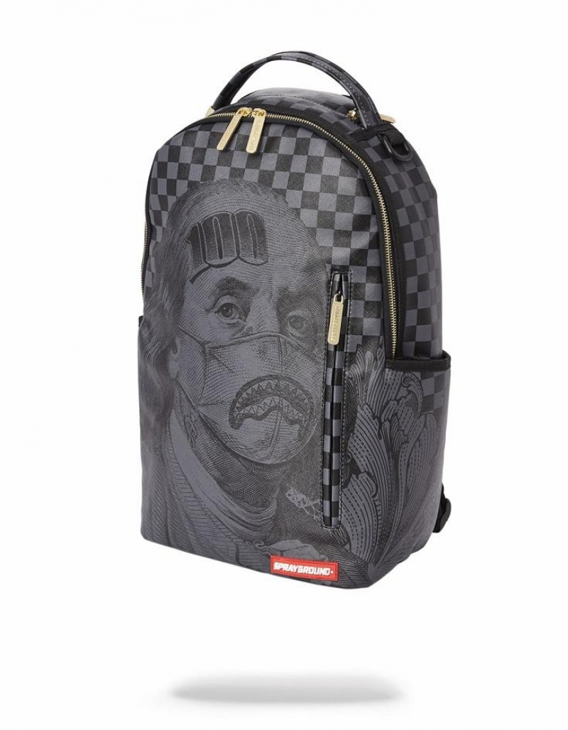 Black Men's Sprayground My Name Dlx Backpacks | KGHV10634