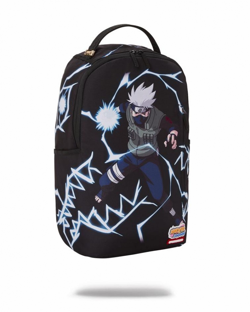 Black Men's Sprayground Naruto Backpacks | DGFB68271