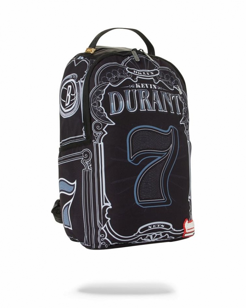 Black Men's Sprayground Nba Durant Money Backpacks | OLKX41360