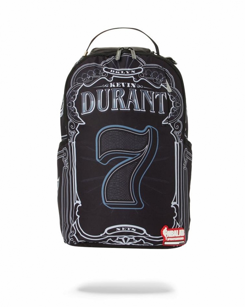 Black Men\'s Sprayground Nba Durant Money Backpacks | OLKX41360