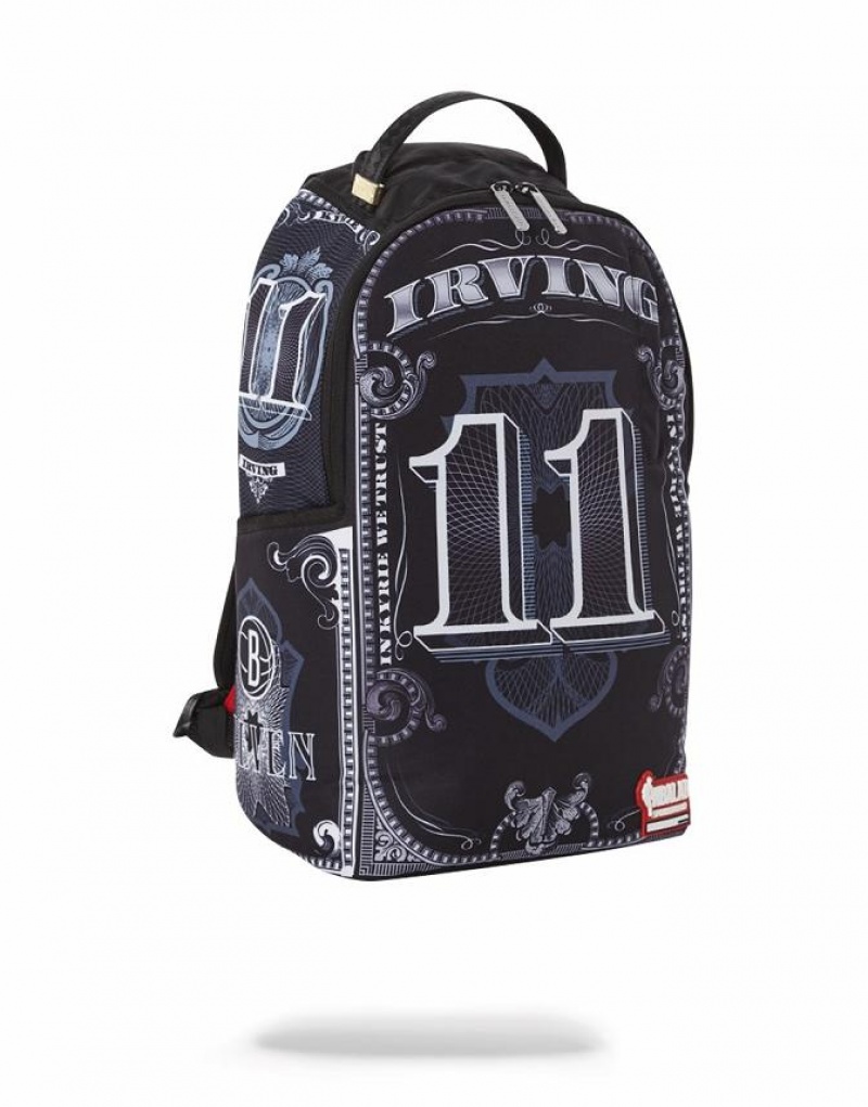 Black Men's Sprayground Nba Irving Money Backpacks | UKVE16354