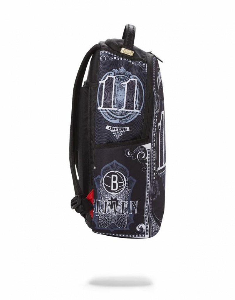 Black Men's Sprayground Nba Irving Money Backpacks | UKVE16354