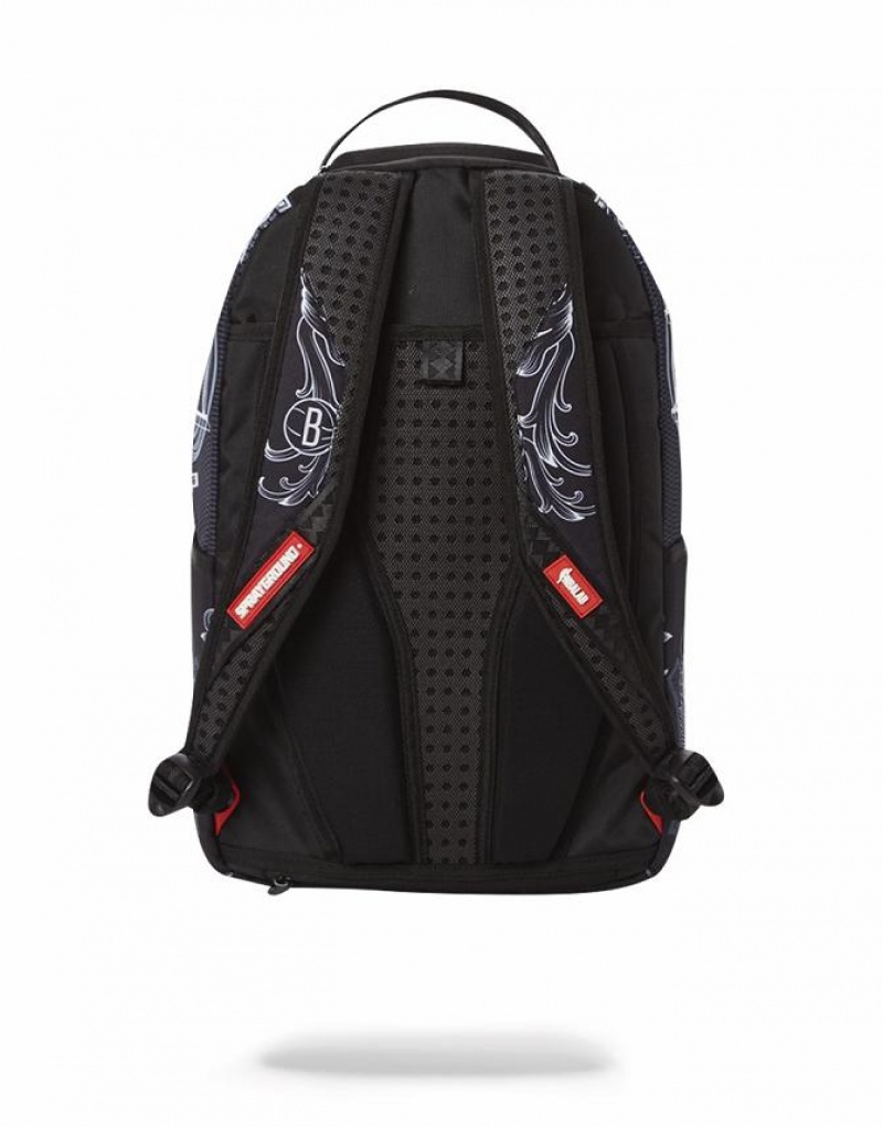 Black Men's Sprayground Nba Irving Money Backpacks | UKVE16354