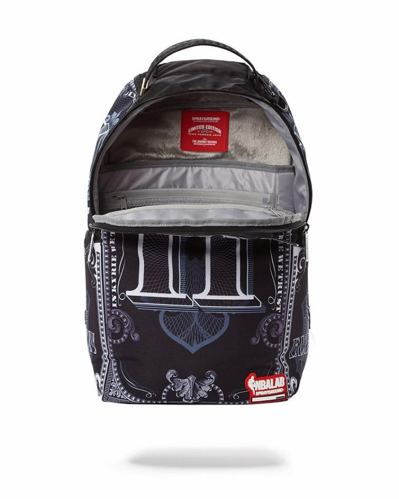 Black Men's Sprayground Nba Irving Money Backpacks | UKVE16354