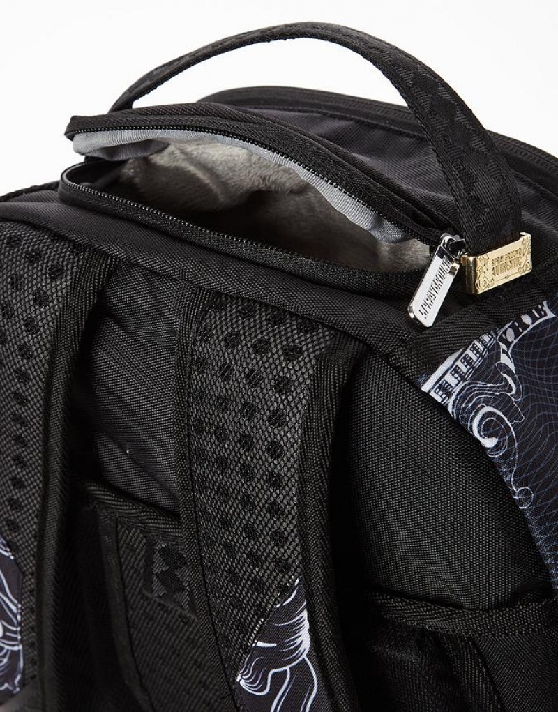 Black Men's Sprayground Nba Irving Money Backpacks | UKVE16354