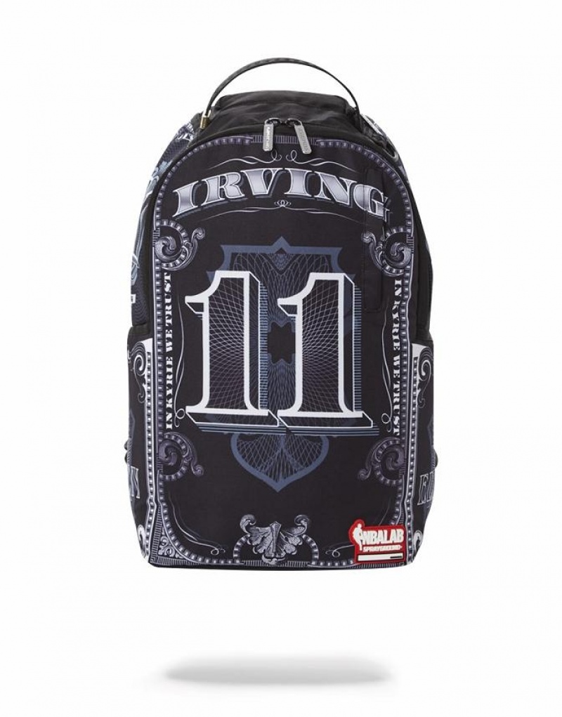 Black Men\'s Sprayground Nba Irving Money Backpacks | UKVE16354