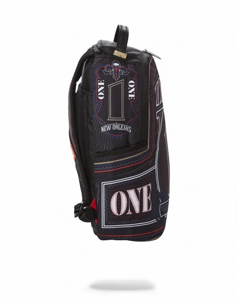 Black Men's Sprayground Nba Zion Money Backpacks | NKXO47162