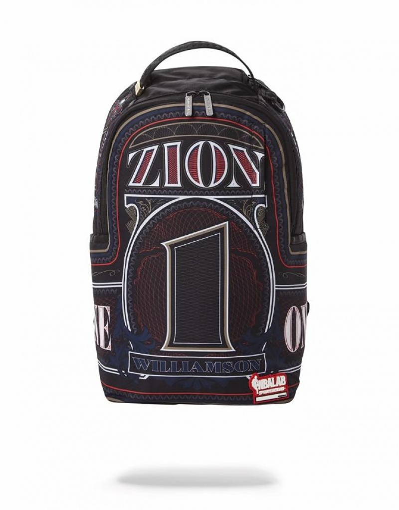 Black Men\'s Sprayground Nba Zion Money Backpacks | NKXO47162