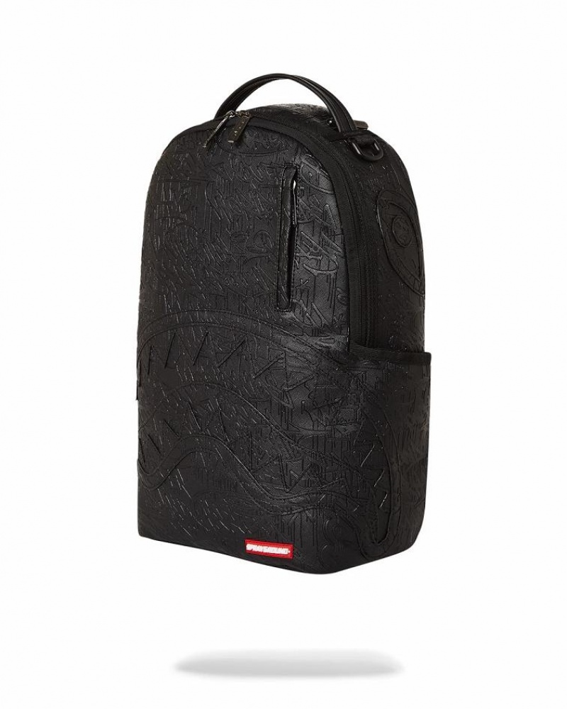 Black Men's Sprayground Nightflight G800 Backpacks | MJPV74956