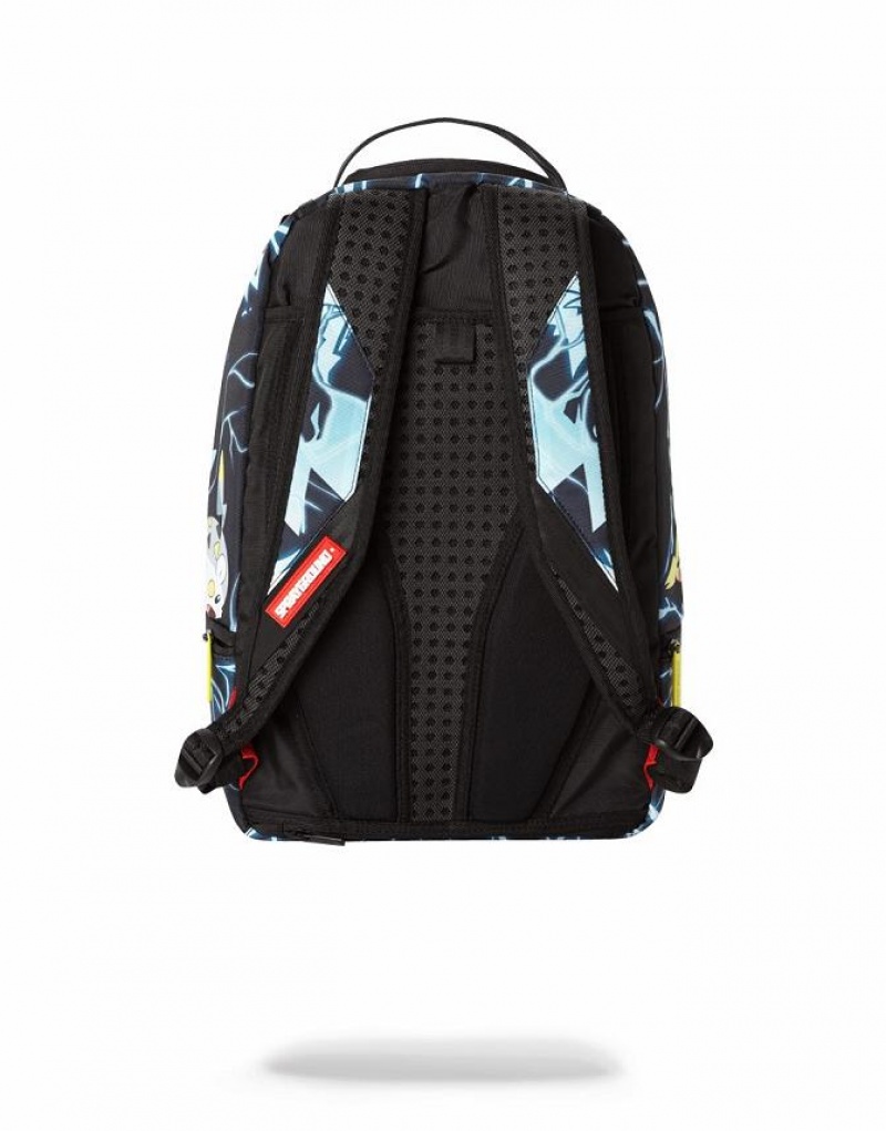 Black Men's Sprayground Pokemon Backpacks | XEOT08351