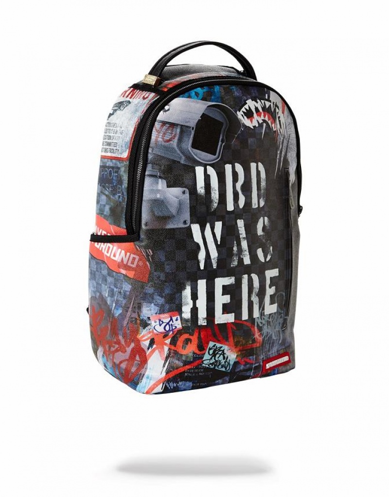 Black Men's Sprayground Post No Bills Exclusive Backpacks | PECF83127