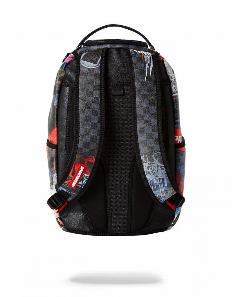 Black Men's Sprayground Post No Bills Exclusive Backpacks | PECF83127