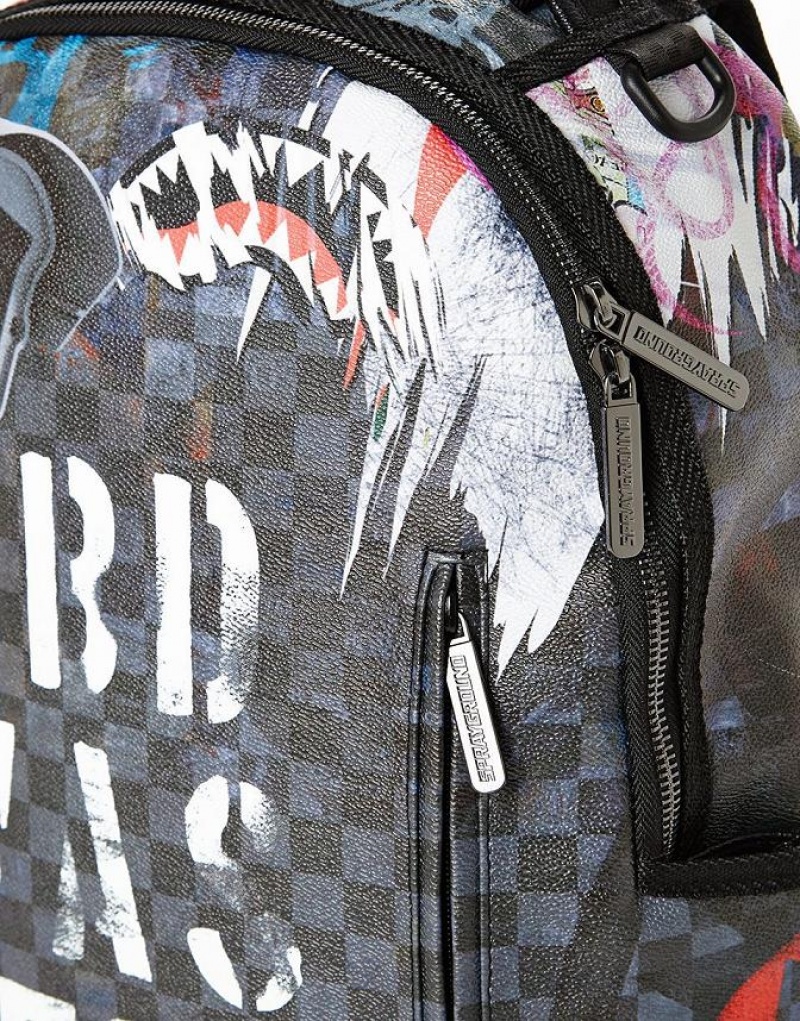 Black Men's Sprayground Post No Bills Exclusive Backpacks | PECF83127