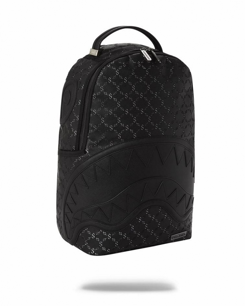 Black Men's Sprayground Pri$m Superjet Backpacks | QCMZ32406