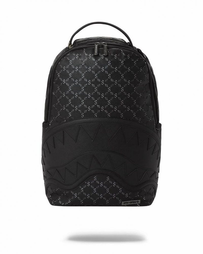 Black Men\'s Sprayground Pri$m Superjet Backpacks | QCMZ32406