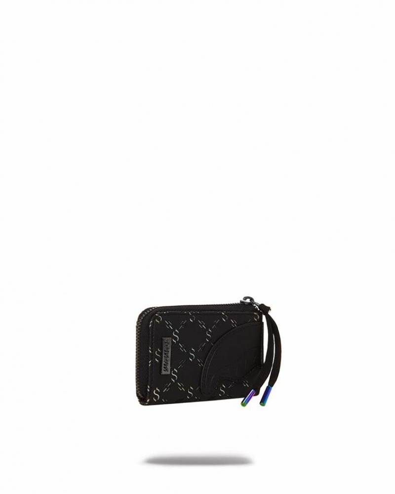 Black Men's Sprayground Pri$m Superjet Wallets | OUFB76139