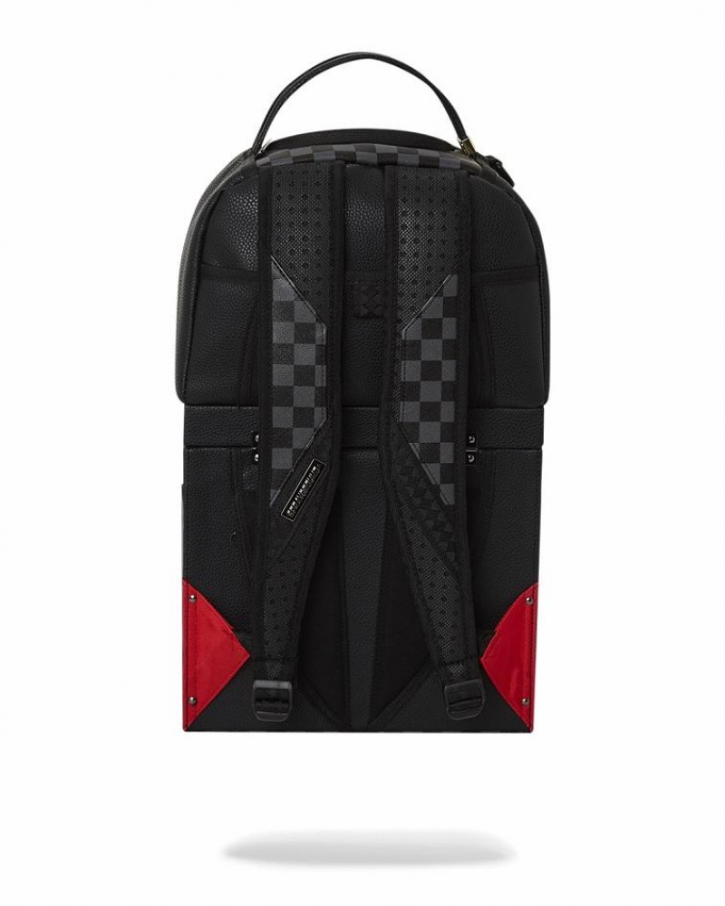 Black Men's Sprayground Raceway Shadow Phantom Backpacks | ADWP78943