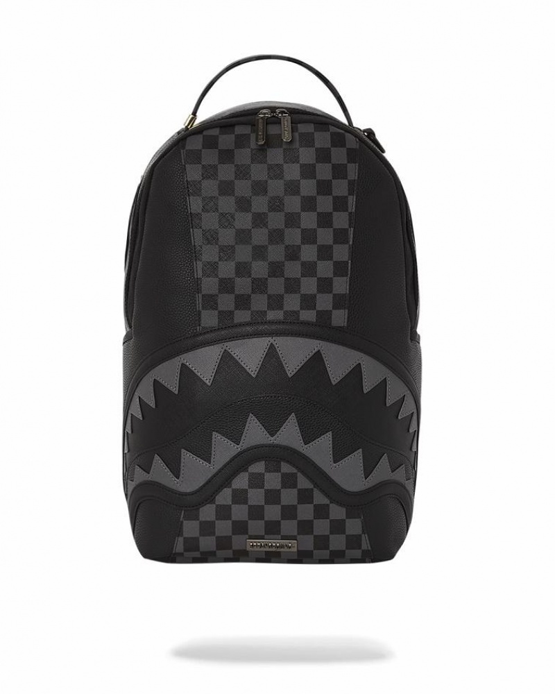 Black Men\'s Sprayground Raceway Shadow Phantom Backpacks | SDQP92706