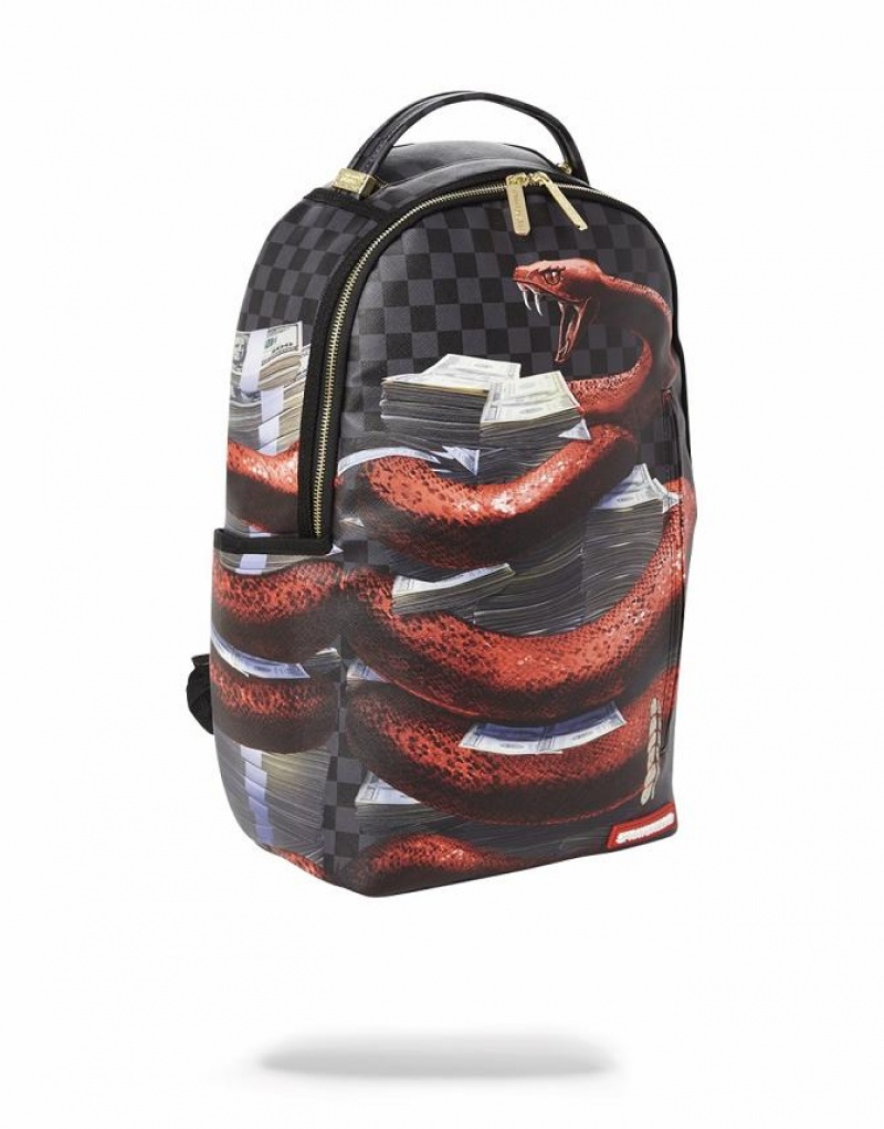 Black Men's Sprayground Rattle$tacks Backpacks | THAW86452