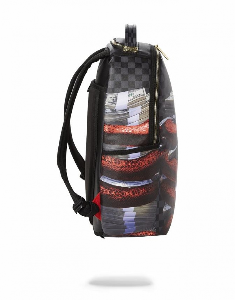 Black Men's Sprayground Rattle$tacks Backpacks | THAW86452